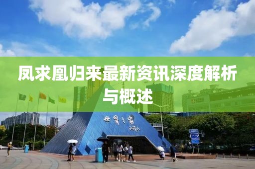 凤求凰归来最新资讯深度解析与概述