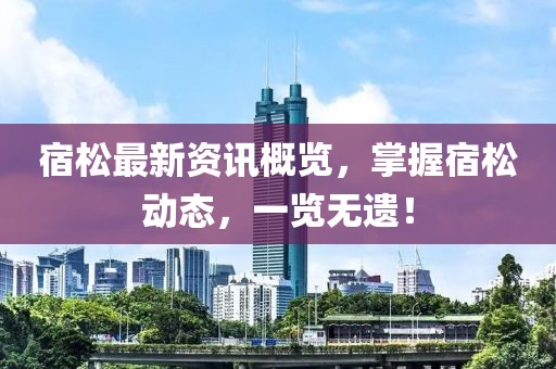 宿松最新资讯概览，掌握宿松动态，一览无遗！