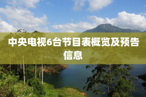 中央电视6台节目表概览及预告信息