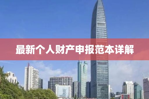最新个人财产申报范本详解