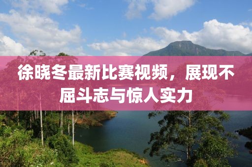 徐晓冬最新比赛视频，展现不屈斗志与惊人实力