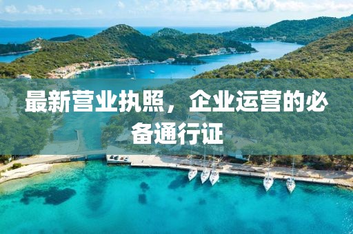 最新营业执照，企业运营的必备通行证