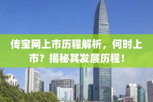 传宝网上市历程解析，何时上市？揭秘其发展历程！