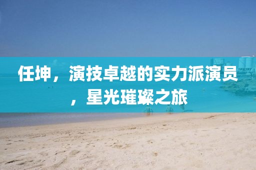 任坤，演技卓越的实力派演员，星光璀璨之旅
