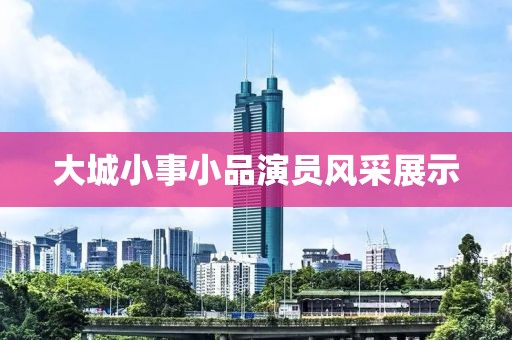 大城小事小品演员风采展示