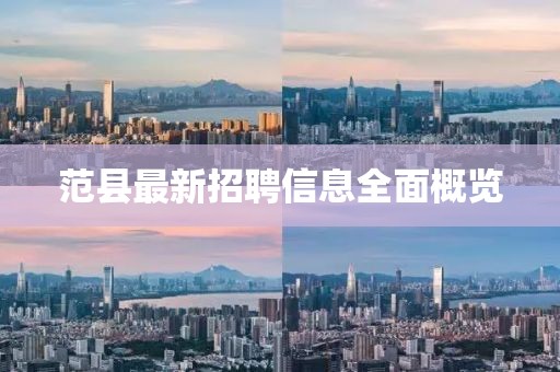 范县最新招聘信息全面概览