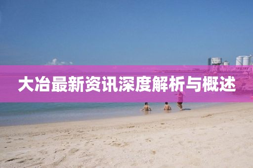 大冶最新资讯深度解析与概述