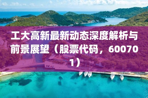 工大高新最新动态深度解析与前景展望（股票代码，600701）