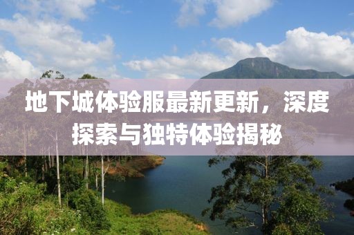 地下城体验服最新更新，深度探索与独特体验揭秘
