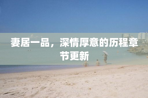 妻居一品，深情厚意的历程章节更新
