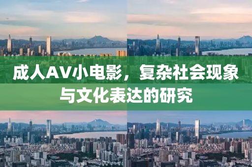 成人AV小电影，复杂社会现象与文化表达的研究