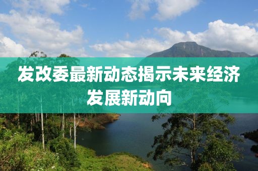 发改委最新动态揭示未来经济发展新动向