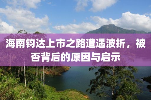 海南钧达上市之路遭遇波折，被否背后的原因与启示