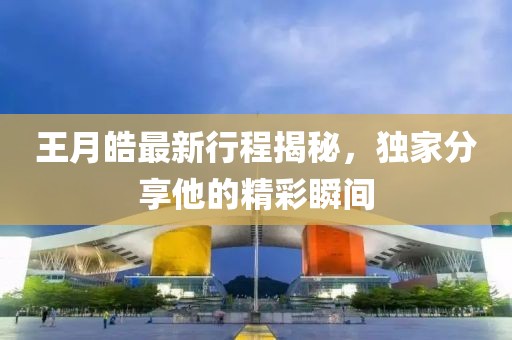 王月皓最新行程揭秘，独家分享他的精彩瞬间
