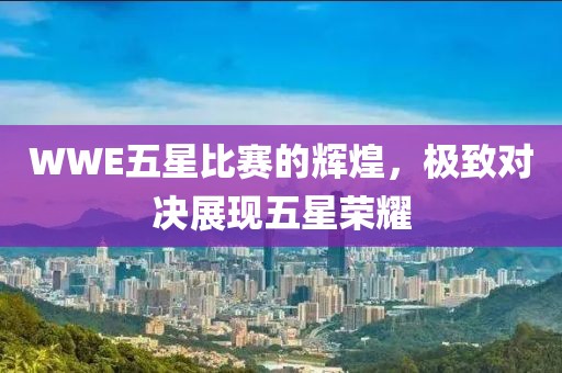 WWE五星比赛的辉煌，极致对决展现五星荣耀