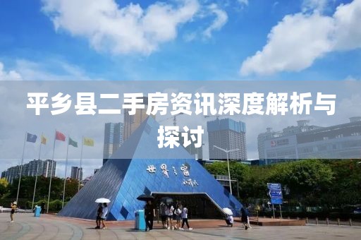 平乡县二手房资讯深度解析与探讨