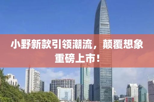 小野新款引领潮流，颠覆想象重磅上市！
