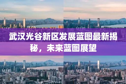 武汉光谷新区发展蓝图最新揭秘，未来蓝图展望