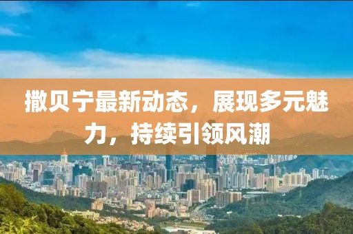 撒贝宁最新动态，展现多元魅力，持续引领风潮