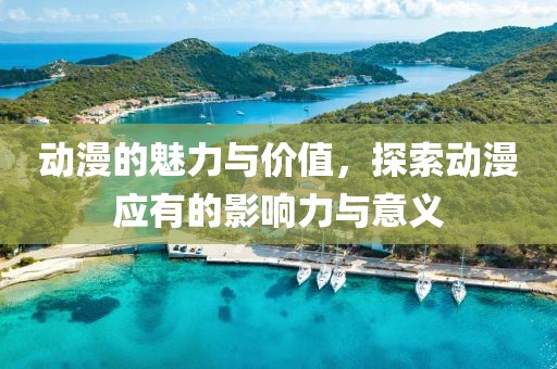 动漫的魅力与价值，探索动漫应有的影响力与意义