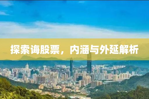 探索诲股票，内涵与外延解析