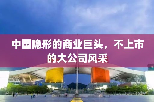 中国隐形的商业巨头，不上市的大公司风采