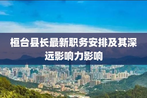 桓台县长最新职务安排及其深远影响力影响