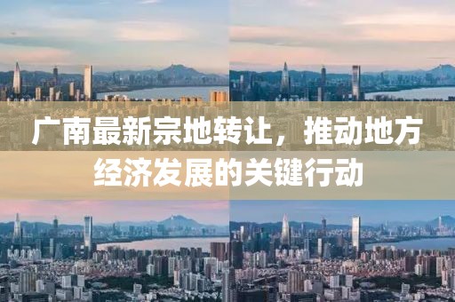 广南最新宗地转让，推动地方经济发展的关键行动