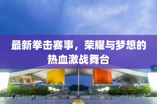 最新拳击赛事，荣耀与梦想的热血激战舞台