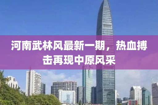 河南武林风最新一期，热血搏击再现中原风采