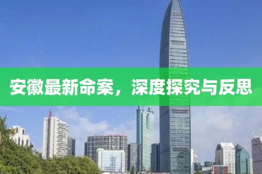 安徽最新命案，深度探究与反思