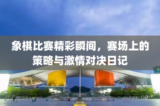 象棋比赛精彩瞬间，赛场上的策略与激情对决日记