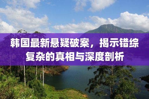 韩国最新悬疑破案，揭示错综复杂的真相与深度剖析