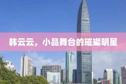 韩云云，小品舞台的璀璨明星
