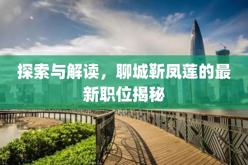 探索与解读，聊城靳凤莲的最新职位揭秘
