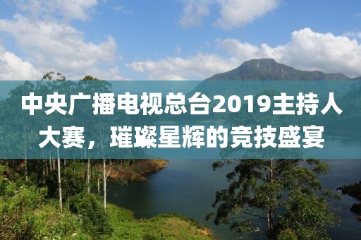 中央广播电视总台2019主持人大赛，璀璨星辉的竞技盛宴