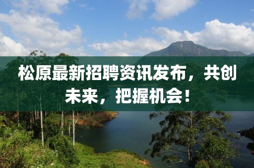 松原最新招聘资讯发布，共创未来，把握机会！