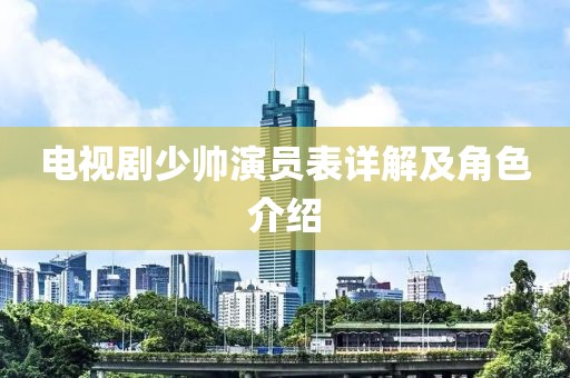 电视剧少帅演员表详解及角色介绍