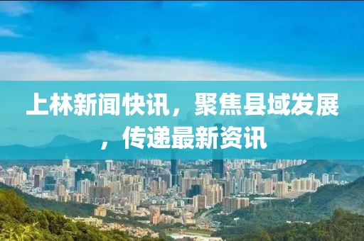 上林新闻快讯，聚焦县域发展，传递最新资讯