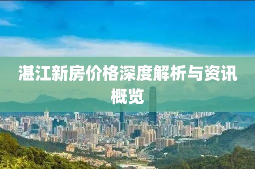 湛江新房价格深度解析与资讯概览
