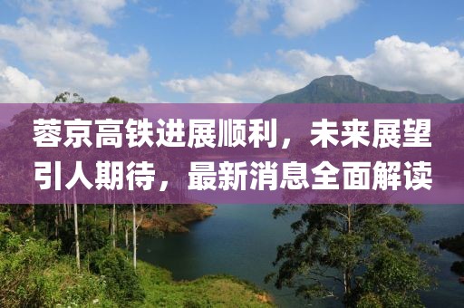 蓉京高铁进展顺利，未来展望引人期待，最新消息全面解读
