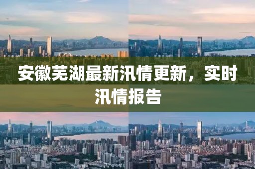 安徽芜湖最新汛情更新，实时汛情报告