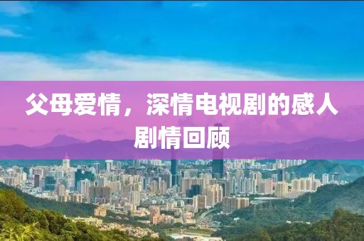 父母爱情，深情电视剧的感人剧情回顾