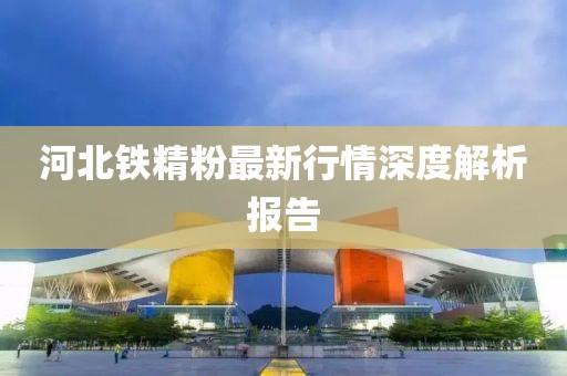 河北铁精粉最新行情深度解析报告