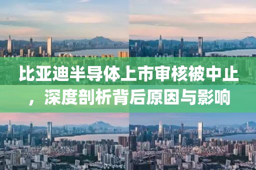 比亚迪半导体上市审核被中止，深度剖析背后原因与影响