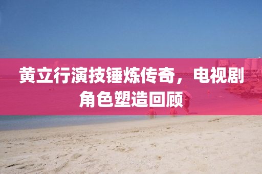 黄立行演技锤炼传奇，电视剧角色塑造回顾