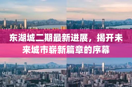 东湖城二期最新进展，揭开未来城市崭新篇章的序幕