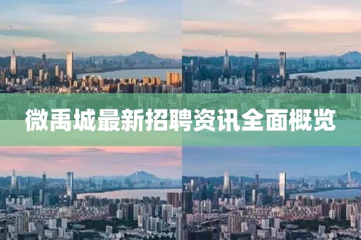 微禹城最新招聘资讯全面概览