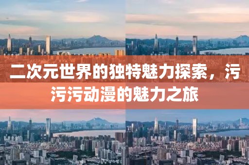 二次元世界的独特魅力探索，污污污动漫的魅力之旅