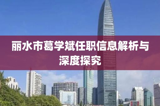 丽水市葛学斌任职信息解析与深度探究